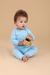 Body Manga Longa Azul Claro - comprar online