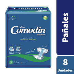 Comodín Pañales Para Adultos Anatómicos Elastizados G Grande x8