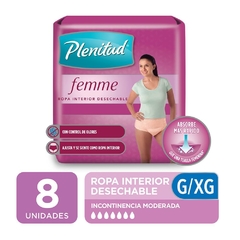 PLENITUD Femme Ropa interior desechable G/XG Grande/Extra Grande x8