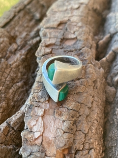 Anillo de plata 925 con malaquita - comprar online