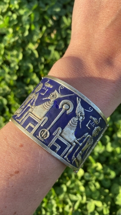 Imagen de Pulsera de plata egipcia con esmalte