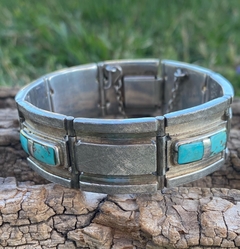Pulsera BELGIORNO plata 900 con turquesas