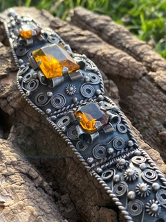 Pulsera de plata 900 con topacios amarillos - comprar online