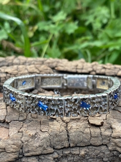 Pulsera de plata 900 con zafiros sintéticos