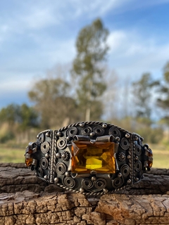 Pulsera de plata 900 con topacios amarillos