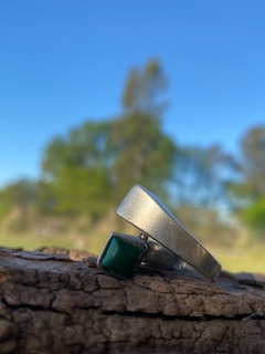 Anillo de plata 925 con malaquita