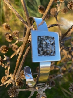 Esclava de plata Mexicana 925 diseño geométrico - comprar online
