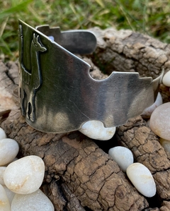 Pulsera/Brazalete plata peruana 925 diseño llamas - comprar online
