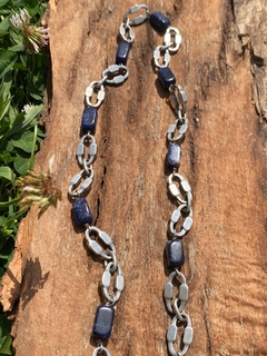 Collar plata y lapislazuli - comprar online
