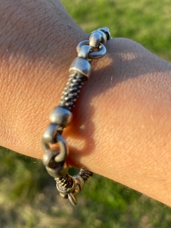 Pulsera plata 900 eslabón soga en internet