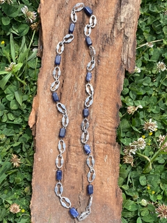 Collar plata y lapislazuli