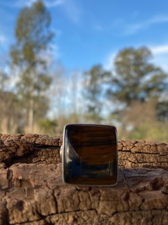 Anillo de plata 900 con ojo de tigre