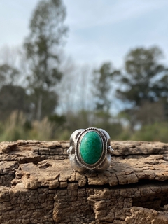 Anillo de plata 900 con Amazonita regulable