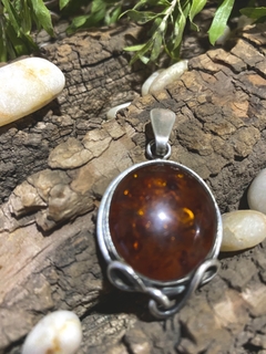 Dije de plata 925 con piedra Ambar - comprar online