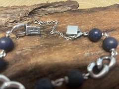 Pulsera de plata 900 y lapislazuli antigua A Belgiorno - comprar online