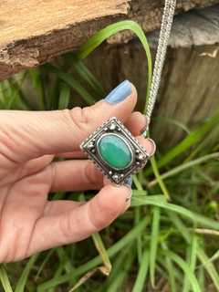 Cadena de plata italiana con antiguo dije
