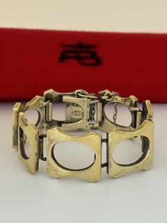Antigua pulsera Antonio Belgiorno de plata bañada en oro - CATU Antiques