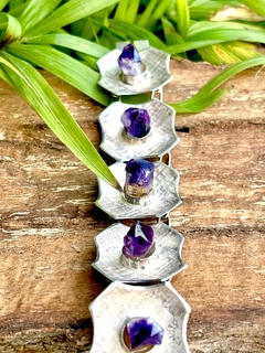 Pulsera de plata y amatistas