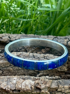Pulsera plata 950 y lapislazuli - comprar online
