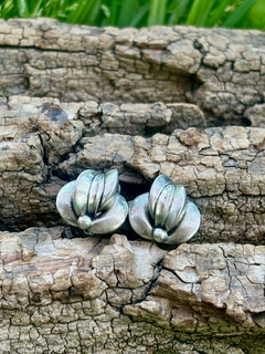 Aros clip de plata estilo Belgiorno diseño medialunas