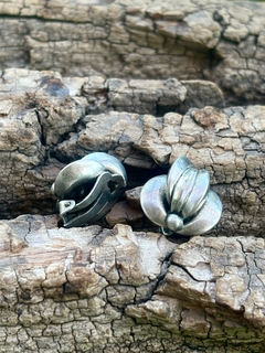 Aros clip de plata estilo Belgiorno diseño medialunas - comprar online