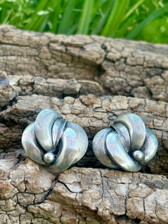 Aros clip de plata estilo Belgiorno modelo bananitas
