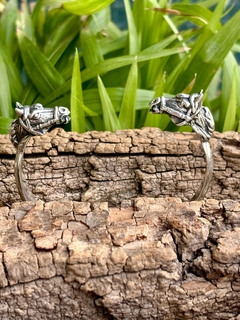 Esclava diseño caballos en plata - comprar online