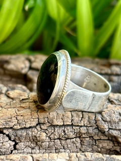 Antiguo anillo de plata y labradorita - comprar online