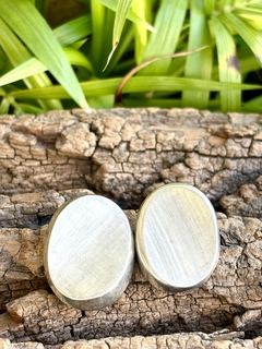 Aros óvalo clip plata 900 A. Belgiorno