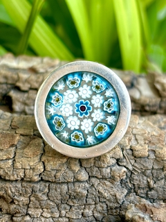 Anillo de plata con Murano