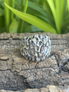 Antiguo anillo retro de plata