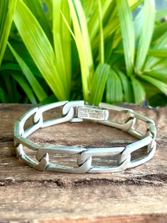 Pulsera de plata eslabón rectangular