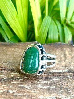Antiguo anillo de plata 900 y malaquita A. Belgiorno - comprar online