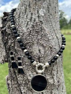 Collar de plata con ónix