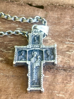 Antigua cadena de plata 900 con dije cruz A. Belgiorno - comprar online