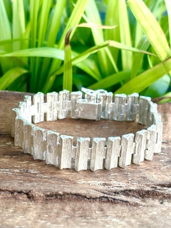 Antigua pulsera de plata articulada