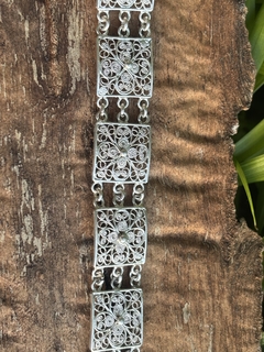 Antigua pulsera de plata filigrana