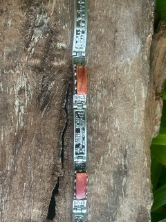 Antigua pulsera de plata y coral - comprar online