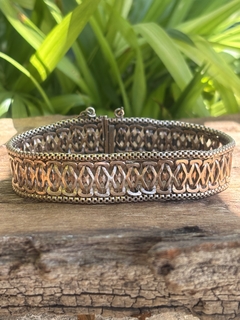 Antigua pulsera de plata bañada en oro