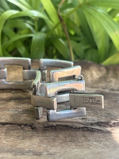 Antigua pulsera Belgiorno plata 900 cuadrados - comprar online