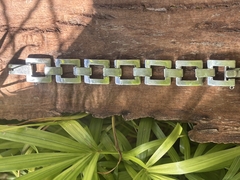Antigua pulsera Belgiorno plata 900 cuadrados