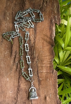 Antigua cadena y Buda de plata 900 - comprar online