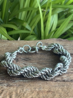 Antigua pulsera de plata turbillon