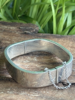Antigua pulsera de plata rígida cuadrada - comprar online