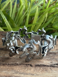 Antigua pulsera de plata y esmalte - comprar online