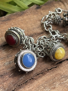 Pulsera de plata con piedras naturales - comprar online