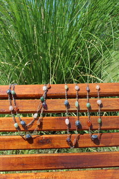 Collar de plata 900 estilo Belgiorno amatista, jade en internet