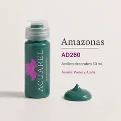 Acrilicos Acuarel 60 ml - Familia Verdes y Azules
