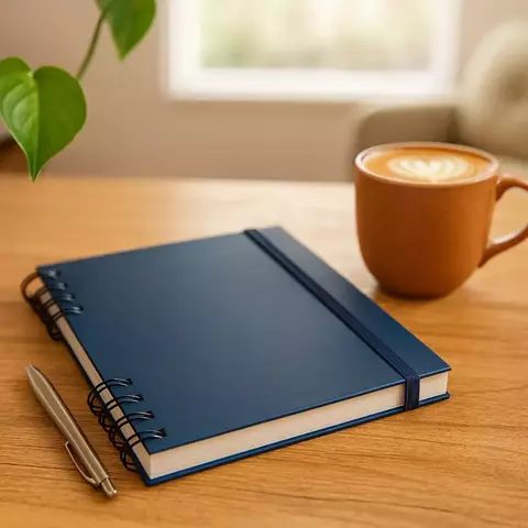 Cuaderno A5 Mate Azul Liso - comprar online