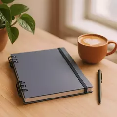 Cuaderno A5 Mate Gris Liso - comprar online